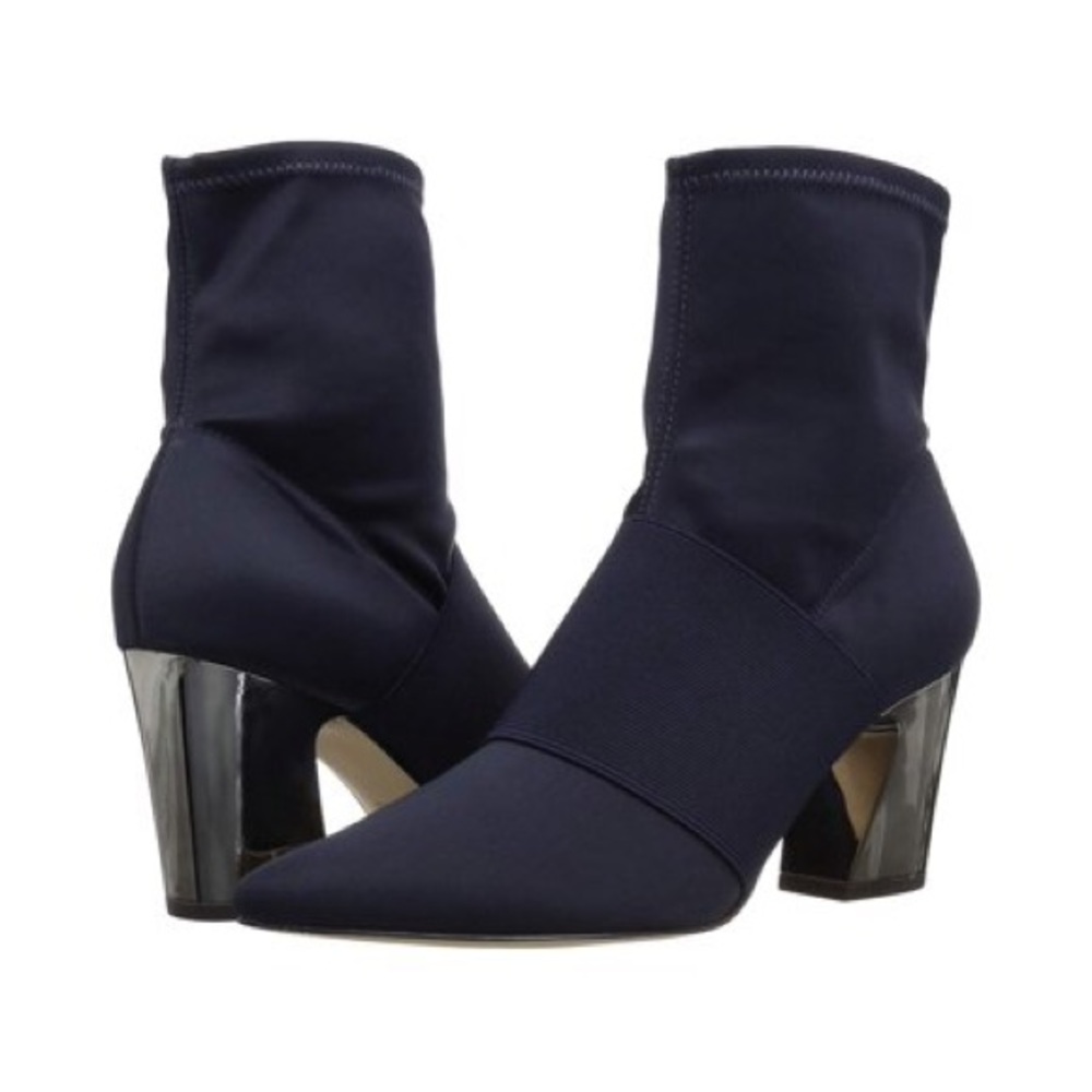NineWest Navy Delayna Fabric Ankle Boot